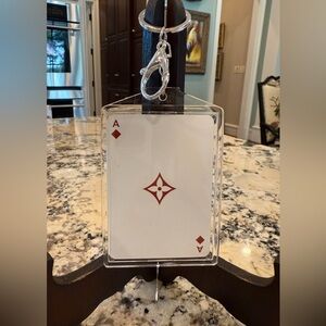 Authentic Louis Vuitton Playing Card Keychain or Accessory - Ace of Diamonds